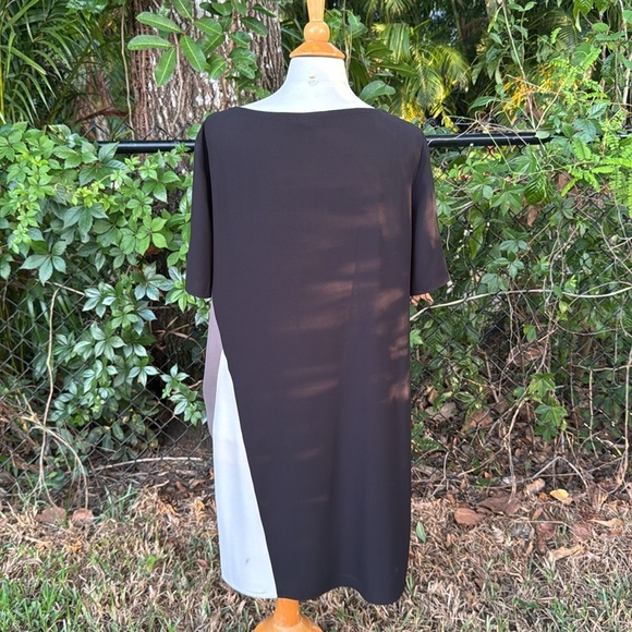 Eileen Fisher Silk Color Block Shift Dress, size medium - Picture 6 of 7